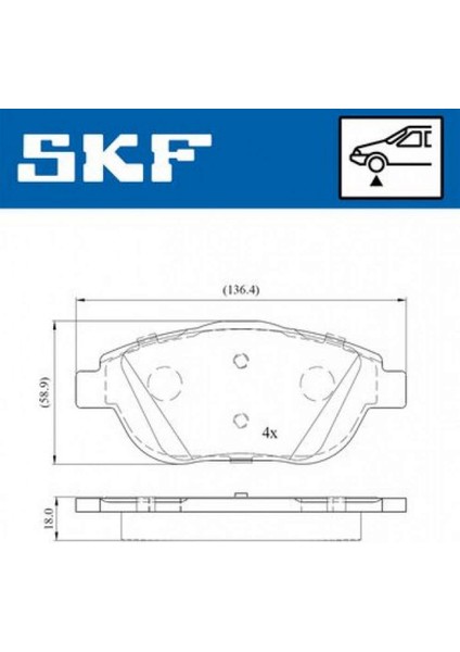 Ön Fren Balatasi Corsa F 19 Crossland 17 Mokka 20 C3 Ii-Iii-Aircross 09 C4 14 208 19 2008 19 Ds3 15 15 Inç 283MM Dpmah