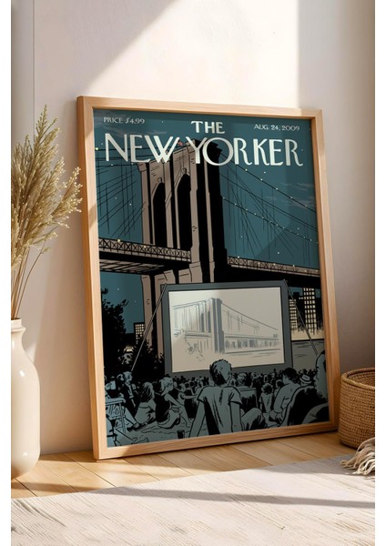 The New Yorker Çerçeveli Tablo August 24 2009 - Açık Hava Sineması Tablosu