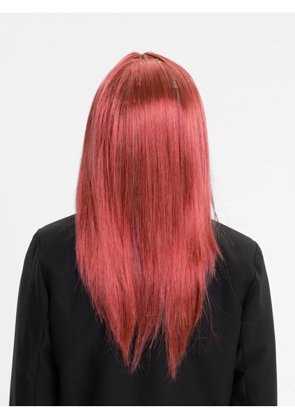 Kızıl Renk Düz Kesim Uzun Parti Peruğu Takma Saç fiyatları