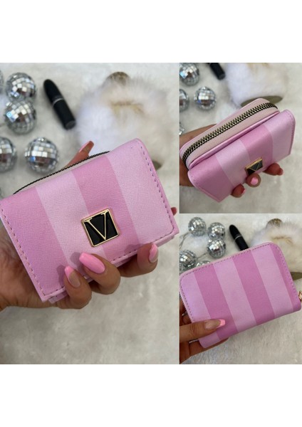 Mini Çıtçıt Detay Pudra Cüzdan