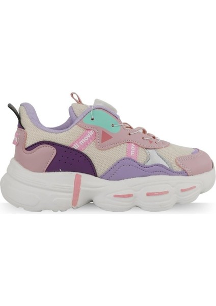 25C.REX Akıllı Bağ Pudra Hafif Ortopedik Taban Kız Çocuk Spor Ayakkabı