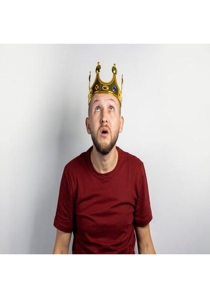 Plastik Kral Tacı Altın Renk Yetişkin Boy 55 cm fiyatları