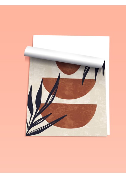 Çerçevesiz Poster, Toprak Tonlarda Geometrik Modern Tasarım, Salon Dekoru Poster No: 107951 fiyatları