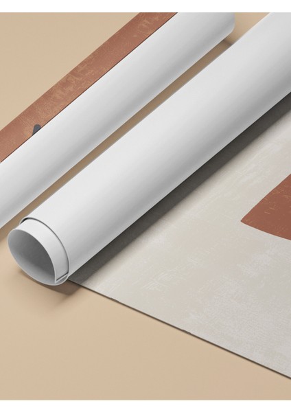 Çerçevesiz Poster, Toprak Tonlarda Geometrik Modern Tasarım, Salon Dekoru Poster No: 107951 fırsatları