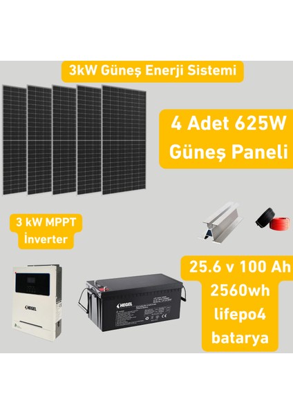 3 Kw Solar Sistem Paketi – Ekonomik ve Verimli Çözüm