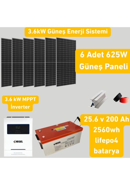 3.6 Kw Solar Sistem Paketi – Güçlü ve Verimli Çözüm