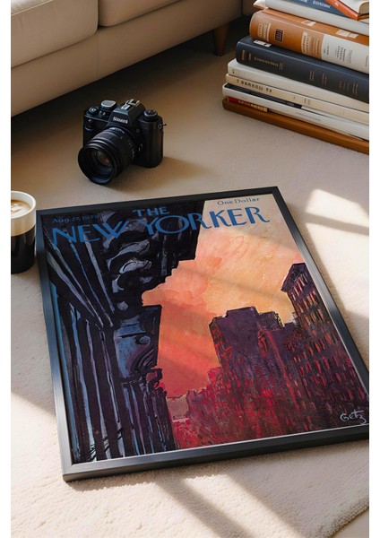 The New Yorker Çerçeveli Tablo August 27 1979 - Ağustos Güneş Batımıtablosu fiyatları