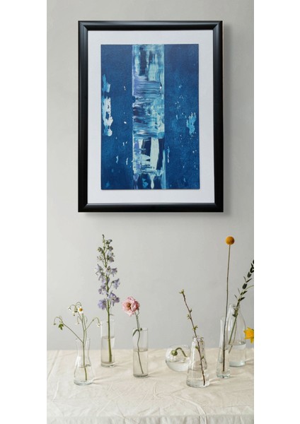 Ege Ruhu 3 - Hazır Siyah Çerçeveli Akrilik Tablo – 31 x 41 cm | Iç Ölçü 21 x 31,6 Cm, El Yapımı modelleri