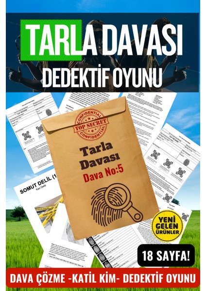 5'li Paket Cinayet Çözme, Dedektif Oyunu - Dava Çözme Oyunu - Suçluyu Bulma - Katil Kim Bulma Oyunu fiyatları