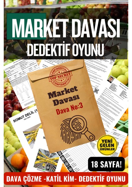 5'li Paket Cinayet Çözme, Dedektif Oyunu - Dava Çözme Oyunu - Suçluyu Bulma - Katil Kim Bulma Oyunu fırsatları