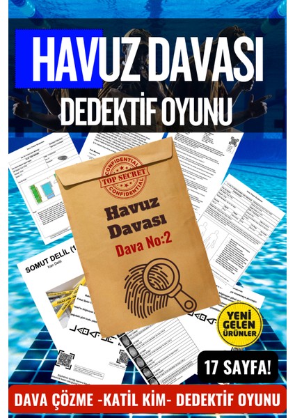 5'li Paket Cinayet Çözme, Dedektif Oyunu - Dava Çözme Oyunu - Suçluyu Bulma - Katil Kim Bulma Oyunu