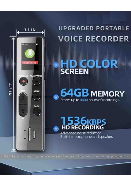 KB95 Profesyonel Ses Kayıt Cihazı 32GB, Ders Kaydı, Röportaj, Toplantı Kayıtları, Sesli Notlar, Mp3 Çalar modelleri