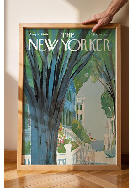 The New Yorker Çerçeveli Tablo August 30 1969 - Ağustos Bahçesi Yürüyüş Yolu fiyatları