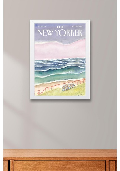 The New Yorker Çerçeveli Tablo August 29 2016 - Dalgalı Denize Bakan Çocuklar Tablosu fiyatları