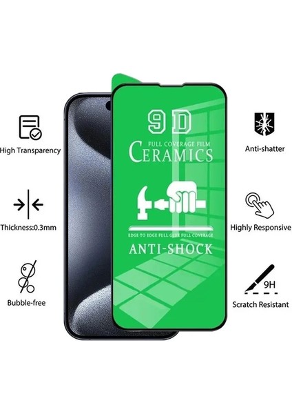 Oppo Reno 2z Uyumlu Ekran Koruyucu Şeffaf Seramik Tam Kapatan Kırılmaz Nano