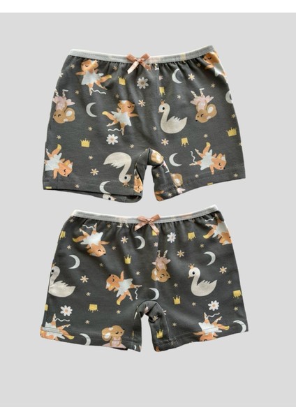 Kız Çocuk Pamuklu Kuğu Desenli 2 Li Boxer fiyatları