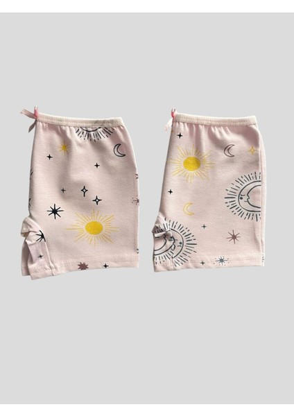 Kız Çocuk Pamuklu Ay Güneş Desenli 2 Li Boxer fiyatları