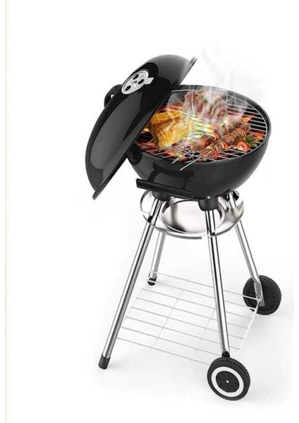 Barbekü Mangal Ayaklı Köürlü Mangal 44CM Bahçe Piknik