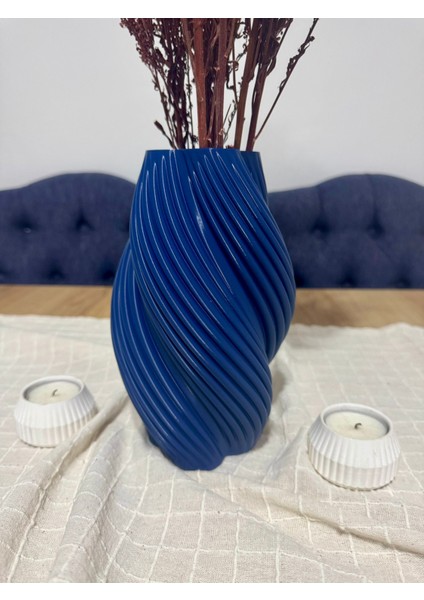 Spiral Desenli Modern Dekoratif Vazo – Ev ve Ofis Masa Süsü 18CM fiyatları