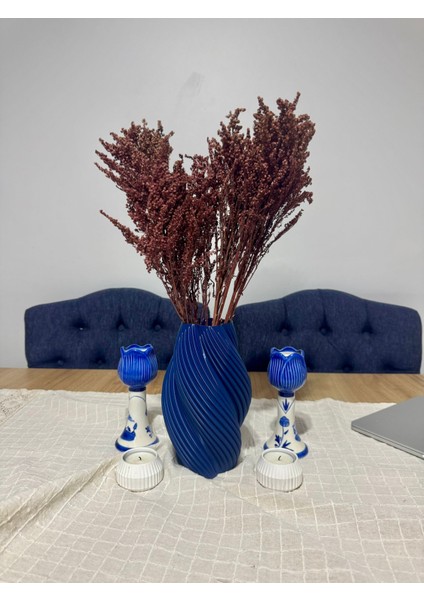 Spiral Desenli Modern Dekoratif Vazo – Ev ve Ofis Masa Süsü 18CM modelleri