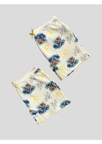 Kız Çocuk Pamuklu Güneş ve Balon Desenli 2li Boxer