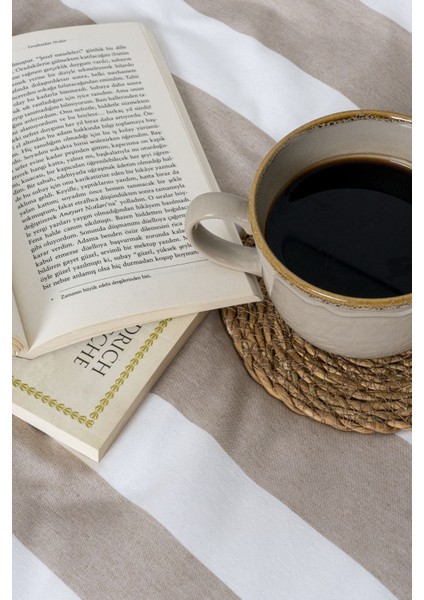 %100 Pamuk Çizgili Çift Kişilik Nevresim Takımı (200X220CM) fırsatları