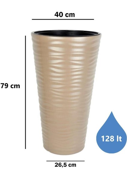 So-Kvt3 Kumsal Vazo Saksı Takımı 128 Litre Mocha 3 Adet fiyatları