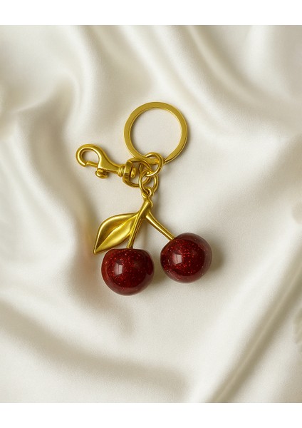 Kiraz Anahtarlık ve Çanta Charmı
