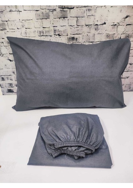 Pamuklu Tek Kişilik Düz Renk Lastikli Çarşaf Takımı