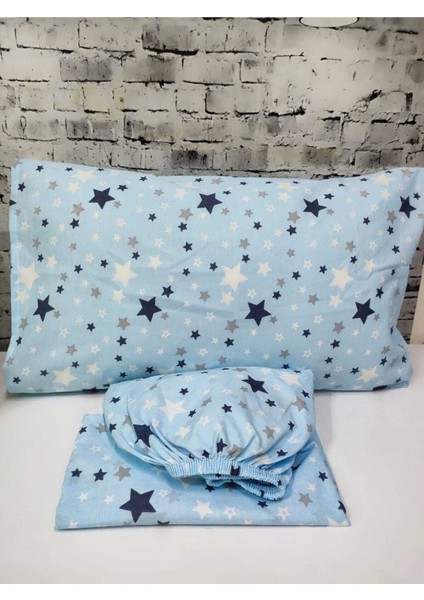 Pamuklu Kumaş Yıldız Desen Çift Kişilik Lastikli Çarşaf Takımı fiyatları