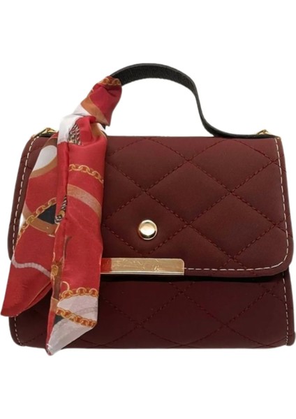 Fularlı Zincirli Mini Omuz Çantası