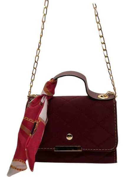 Fularlı Zincirli Mini Omuz Çantası fiyatları