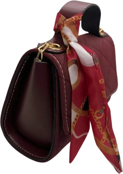 Fularlı Zincirli Mini Omuz Çantası modelleri