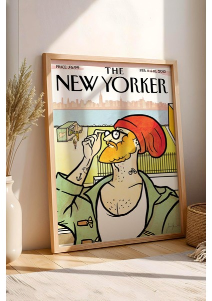 The New Yorker Çerçeveli Tablo February 11 2013 - Hipster Modern Sosyetik Tablosu