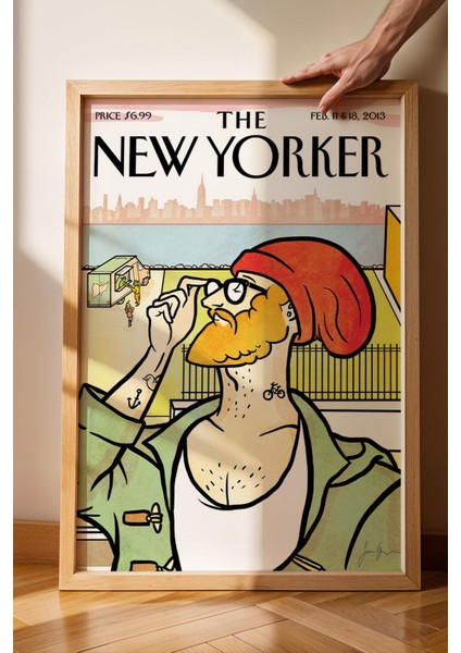 The New Yorker Çerçeveli Tablo February 11 2013 - Hipster Modern Sosyetik Tablosu fiyatları