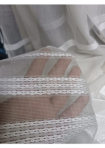 Şerit Desenli Panama Keteni - Bej - Pileli Dikim 1x2,5 Pile - S7878 fırsatları