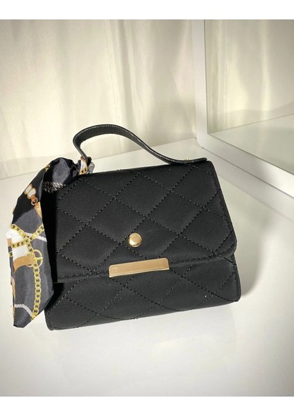 Fularlı Zincirli Mini Omuz Çantası modelleri