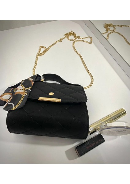 Fularlı Zincirli Mini Omuz Çantası fırsatları