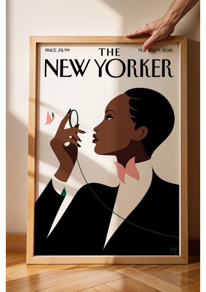 The New Yorker Çerçeveli Tablo February 12 2018 - New York Bakışı Tablosu fiyatları