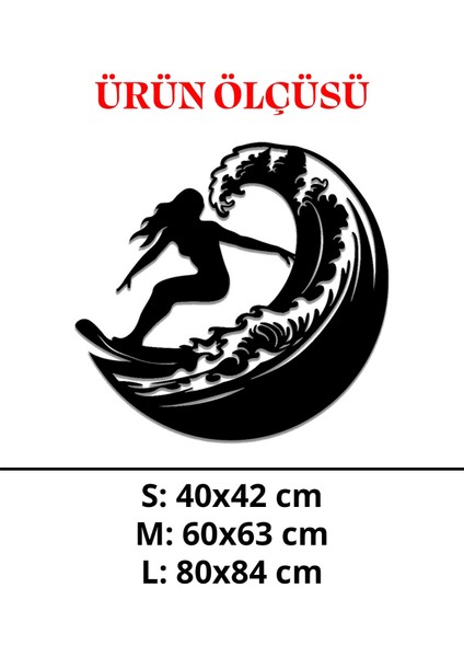 LED Işıklı Sörf Yapan Kız Dekoratif Tablo Balkon Duvar Dekorlu Gece Lambası