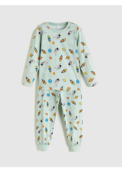 Baskılı Erkek Çocuk Pijama Takımı (W5)