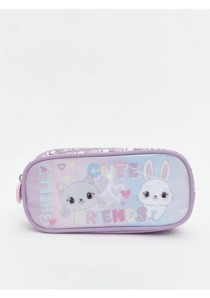 Baskılı Kız Çocuk Kalem Kutusu (W5)