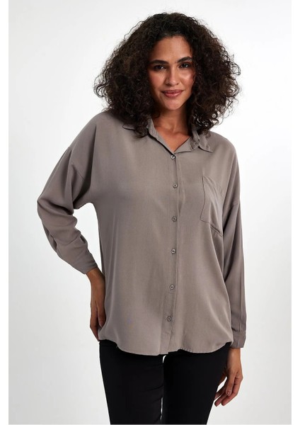 Kadın Oversize Poplin Gömlek