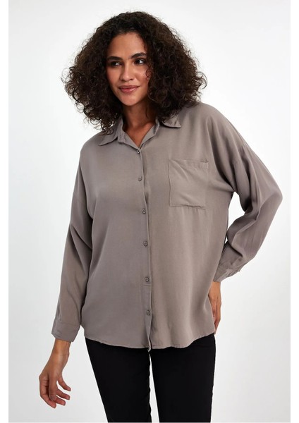 Kadın Oversize Poplin Gömlek fırsatları