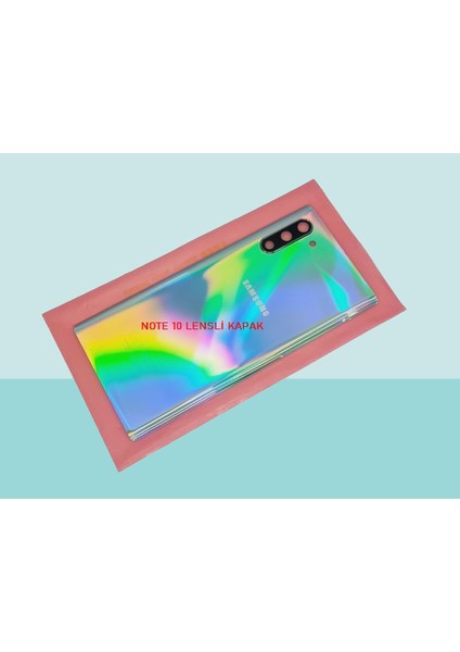 - Samsung Galaxy Note 10 Arka Kapak Batarya Kapağı (Cam Full Lensli) - Gri