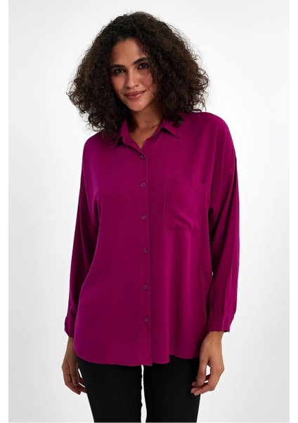 Kadın Oversize Poplin Gömlek