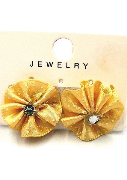 Renkli Kararmaz Papatya Figürlü Lüks Küpe