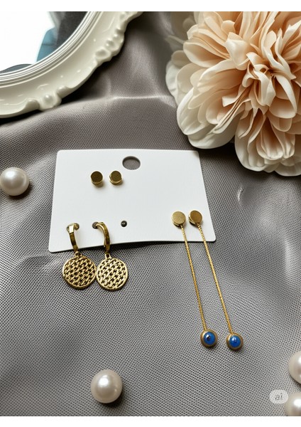 Yaşam Çiçeği Küpe Seti