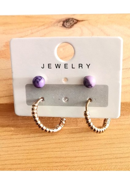 Renkli Şekilli Tarz Küpe