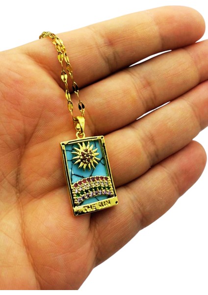 Güneşin Işıltısı Çelik Kolye